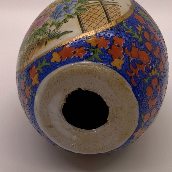 Vintage Mid Century Chinese Porcelain Hand Painted SATSUMA Egg - Picture 4 of 9